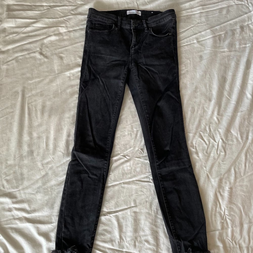Loft black cropped skinny jeans